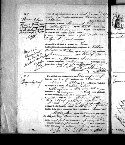 Naissances, mariages, décès (1873-1882)