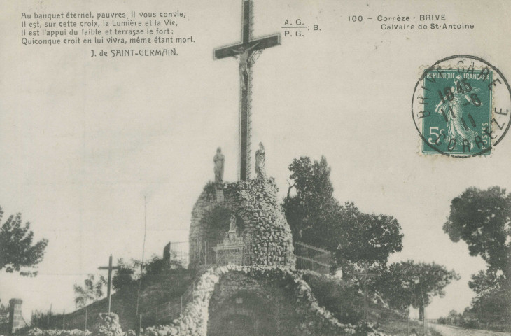 Brive-la-Gaillarde : "100 - Corrèze - Brive - Calvaire de St-Antoine".