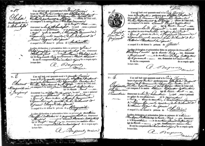 Naissances (1849-1868)