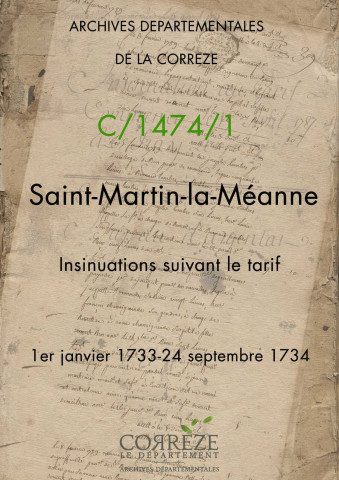 1er janvier 1733-24 septembre 1734