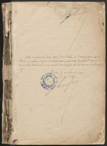 Délibérations du conseil municipal. 19 février 1901-29 janvier 1939