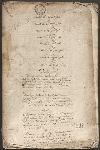 23 janvier 1760-10 février 1763