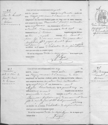 Décès (1869-1881)
