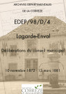 Délibérations du conseil municipal. 10 novembre 1873-13 mars 1881