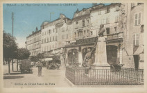 Tulle : "Tulle - La place Carnot et le monument de Chammard".