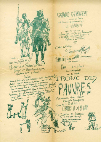 Grande cavalcade au profit des pauvres.