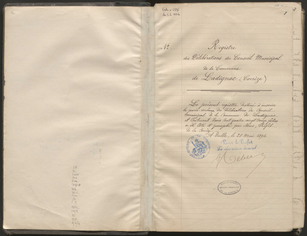 Délibérations du conseil municipal. 6 juin 1894-24 novembre 1915