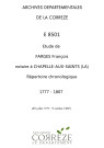 Répertoire chronologique : 29 juillet 1777-9 octobre 1807