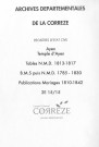Naissances, mariages, décès (1785-1830)