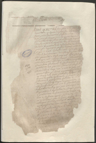 État général des fonds. 1748