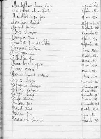 Tables décennales des décès (1943-1952)