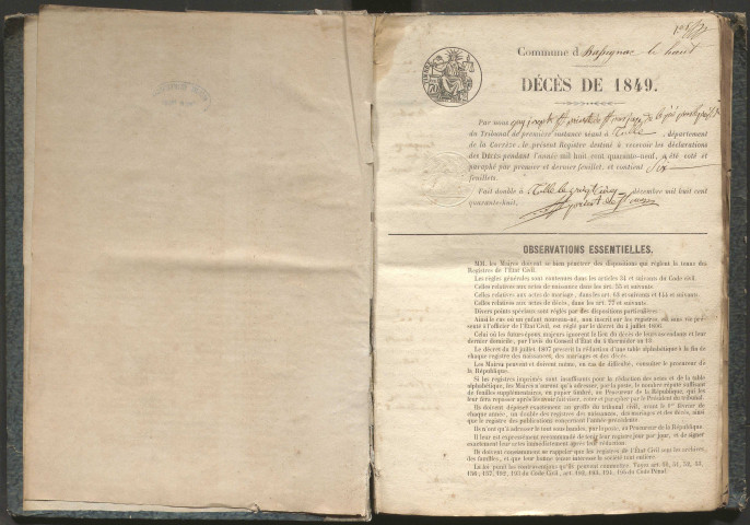 Décès (1849-1868)