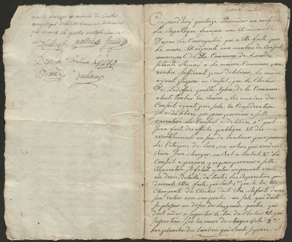 Délibérations du conseil municipal. 19 juin 1800-20 septembre 1818