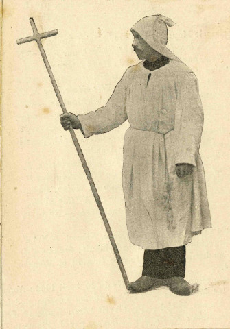 Un pénitent blanc, procession de la Lunade.