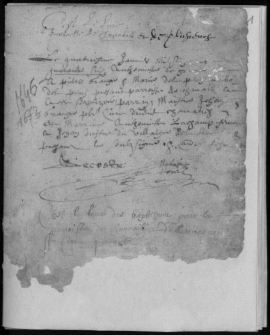 Baptêmes, mariages, sépultures (1646-1743)