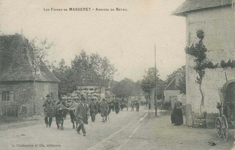 Masseret : "Les foires de Masseret - Arrivée du bétail".