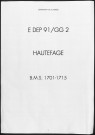 Baptêmes, mariages, sépultures (1701-1715)