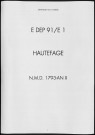 Naissances, mariages, décès (1793-1802)