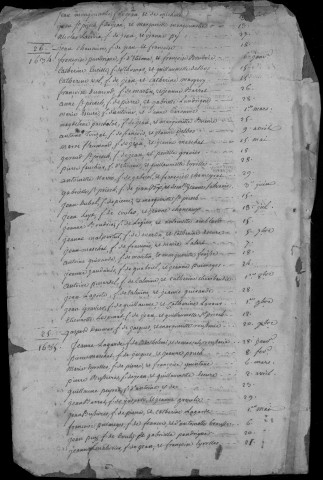 Baptêmes, mariages, sépultures et tables (1632-1807)