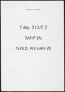 Naissances, mariages, décès (1797-1800)