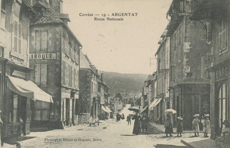 Argentat : "Corrèze - 254 - Argentat - Route nationale".