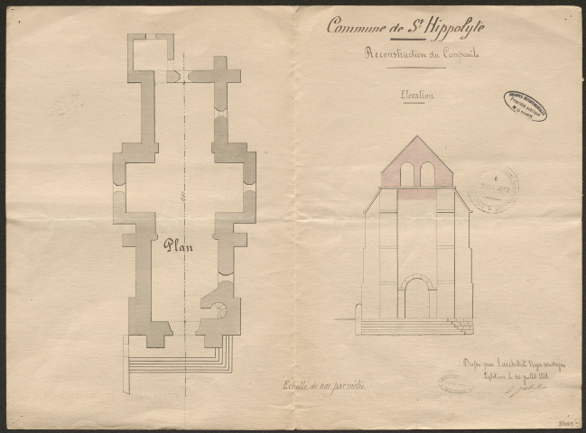Eglise. Clocher. Presbytère. Cimetière ; concessions. Bureau de poste. Monument aux morts. Fontaine publique. Place publique.