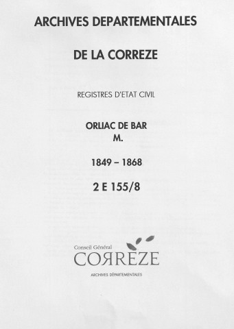 Mariages (1849-1868)