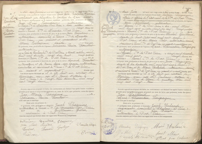 Naissances, mariages, décès (1923-1932).