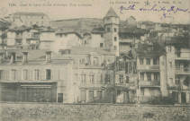 Tulle : "La Corrèze illustrée -Tulle. Quai de Lyon et rue d'Alverge, tour ancienne. N.19.".