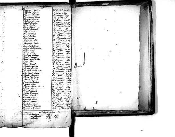 Tables décennales des décès (1803-1812)