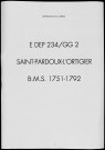 Baptêmes, mariages, sépultures (1751-1792)