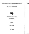 Naissances, mariages, décès (1833-1842)