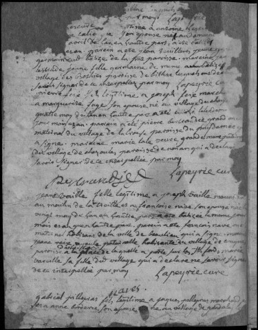 Baptêmes, mariages, sépultures (1753-1772)