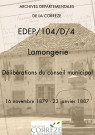 Délibérations du conseil municipal. 16 novembre 1879-23 janvier 1887