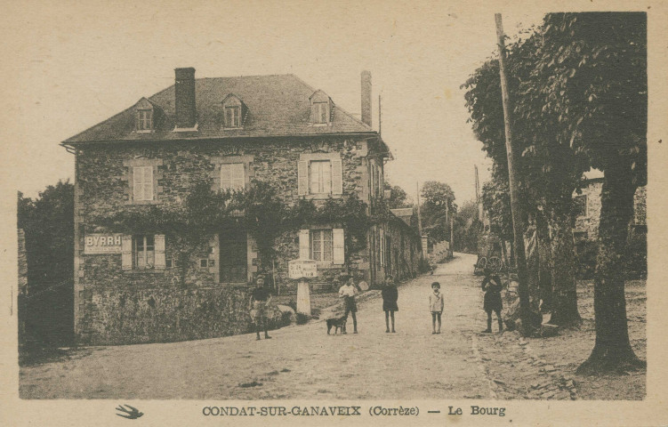 Condat-sur-Ganaveix : "Condat-sur-Ganaveix (Corrèze) - le bourg".