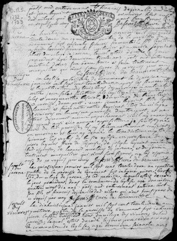 Baptêmes, mariages, sépultures (1731-1772)