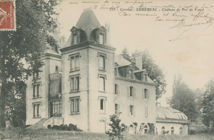 Lubersac : "555 - Corrèze - Lubersac - Château de Pré de Vaud".