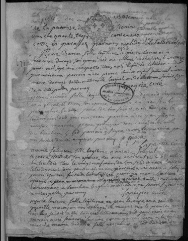 Baptêmes, mariages, sépultures (1753-1772)