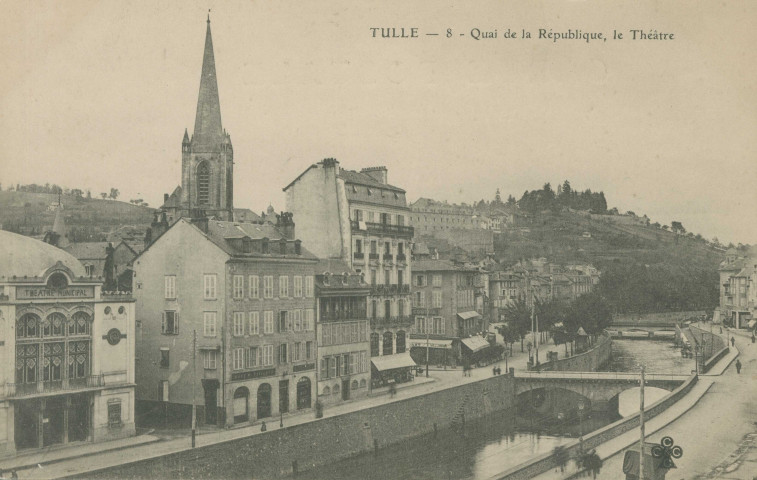 Tulle : "Tulle - 8 - Quai de la République, le théâtre".
