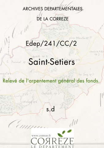 Relevé de l'arpentement général des fonds.