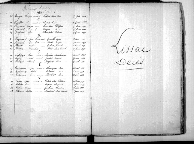 Tables décennales des mariages (1873-1882)