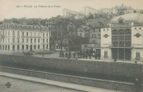 Tulle : "80 - Tulle - Le théâtre et la poste".