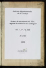 Classe 1883 : matricules 1 à 500.