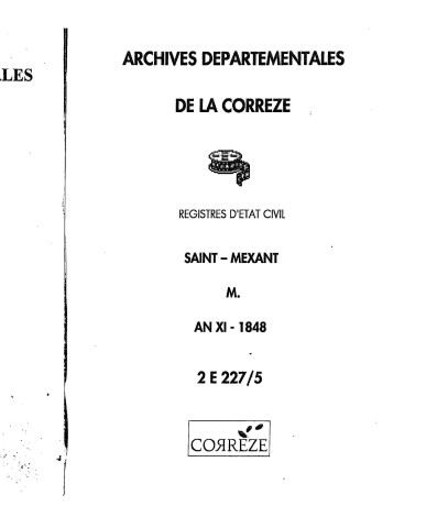 Mariages (1803-1848)
