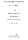 Répertoire chronologique : 1691-1715