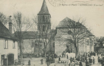 Lubersac : "2. Eglise et place - Lubersac (Corrèze)".