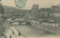 Tulle : "77 - Tulle - Le pont de la mairie et les quais".