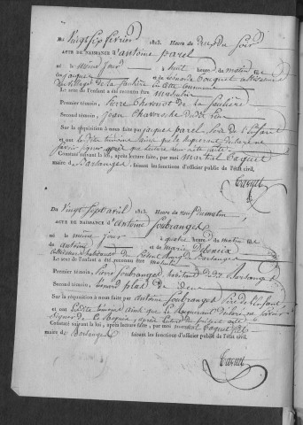 Naissances, mariages, décès (1813-1822)