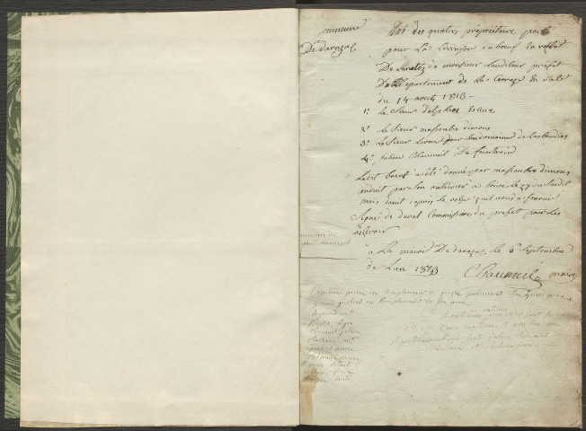 Délibérations du conseil municipal. 06 septembre 1813-26 septembre 1875