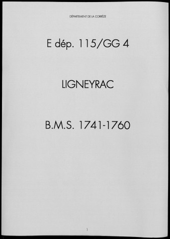 Baptêmes, mariages, sépultures (1741-1760)